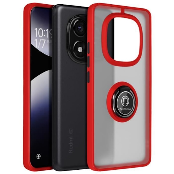 Skyddsfodral för Xiaomi Redmi Note 14 Pro 5G / 4G och Note 14 Pro Plus Röd Ring Röd