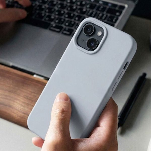 Skyddsfodral för iPhone 15 Plus Modell SolidX Ultra-resistent Rhinoshield Grå Grå