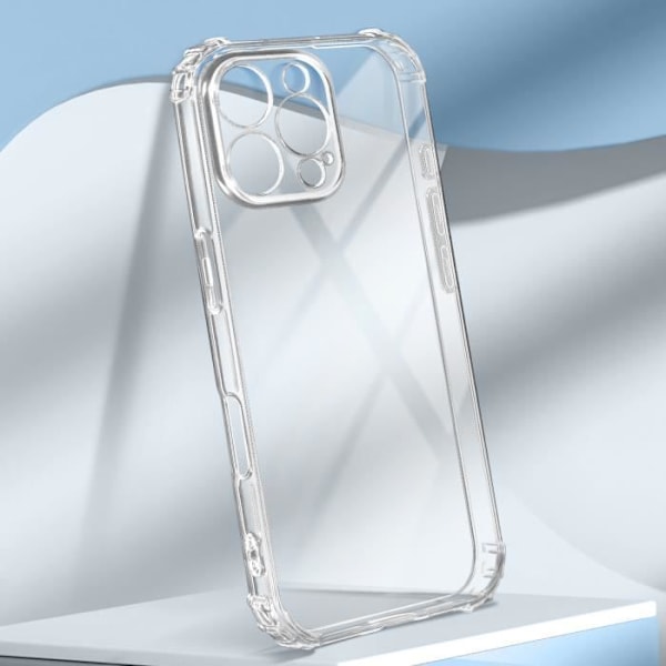 Cover til iPhone 16 Pro Max Stødsikker Fleksibel forstærkede hjørner Gennemsigtig Transparent