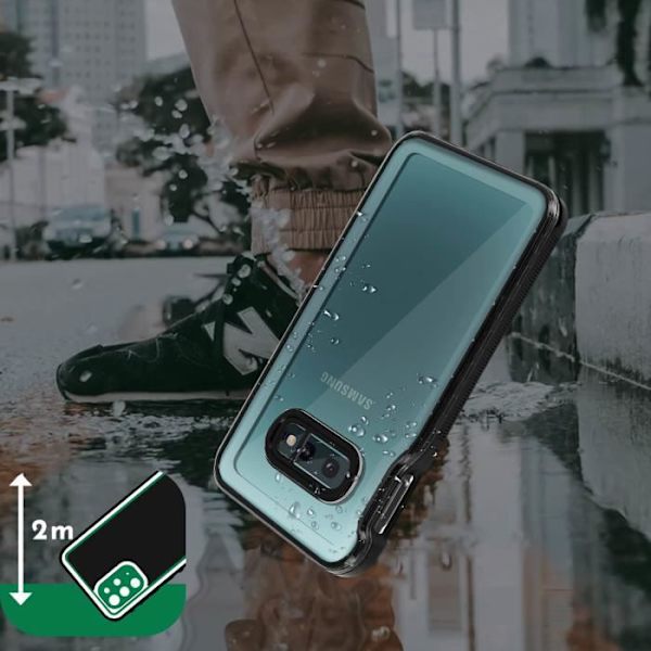 Coque - REDPEPPER - Samsung Galaxy S10e - Vedenkestävä 2m - Iskunkestävä - Puolijäykkä Svart