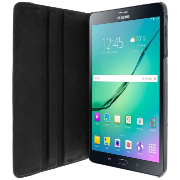 Housse - Samsung - Galaxy Tab S2 8'' - Rotativ 360° - Fuld beskyttelse - Eco-læder med struktureret overflade Svart