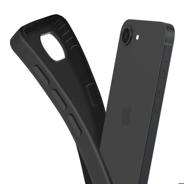 Cover til iPhone 17e Silikone Blød Mat Finish Akashi Sort Svart