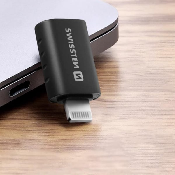Apple Lightning till USB-C-adapter Dataöverföring och laddning Swissten