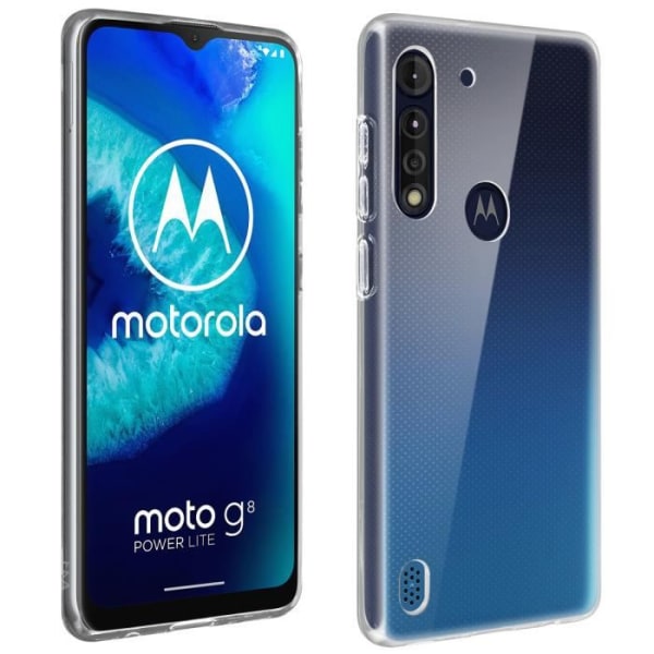 Motorola Moto G8 Power Lite Protective Silicone Gel Akashi Transparent White Case