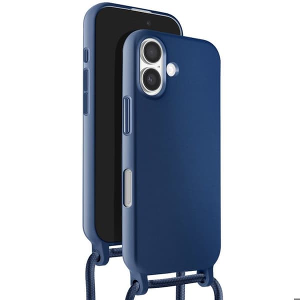 Coque - AVIZAR - iPhone 17 - Silikone Soft Touch - Justerbar Snor - Blå Blå