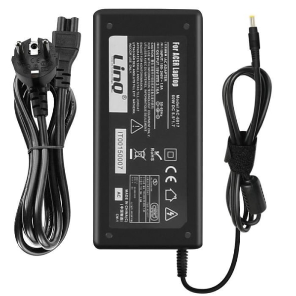 HP PC Netoplader 65W 18,5V 3,5A Tip 4,8*1,7 mm HP-6517 LinQ Sort Svart