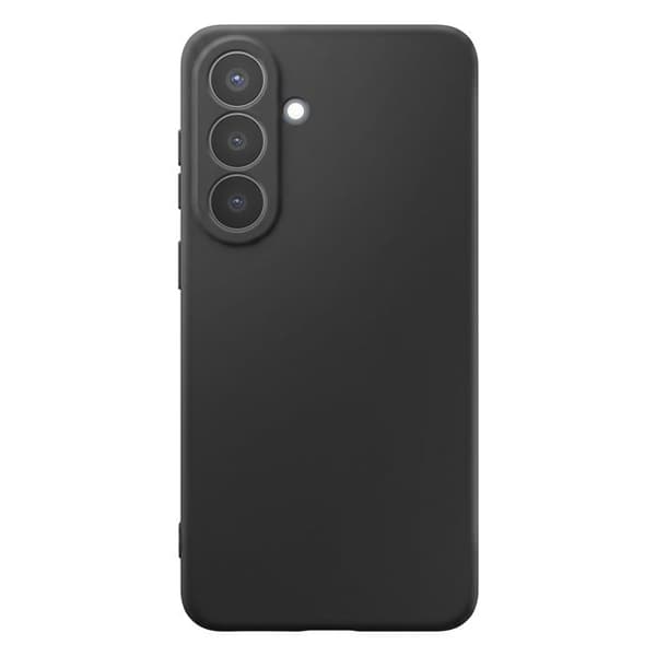 Silicone Soft-Touch Cover til Galaxy S26 med Sort Mikrofiberforing Svart