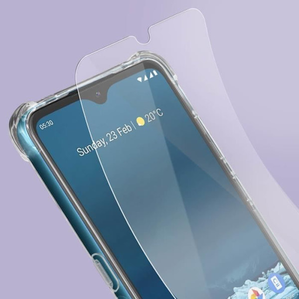 Skyddspaket - IMAK - Nokia 5.3 - Flexibelt silikonfodral - Stötsäkert - Ultratransparent Klar vit