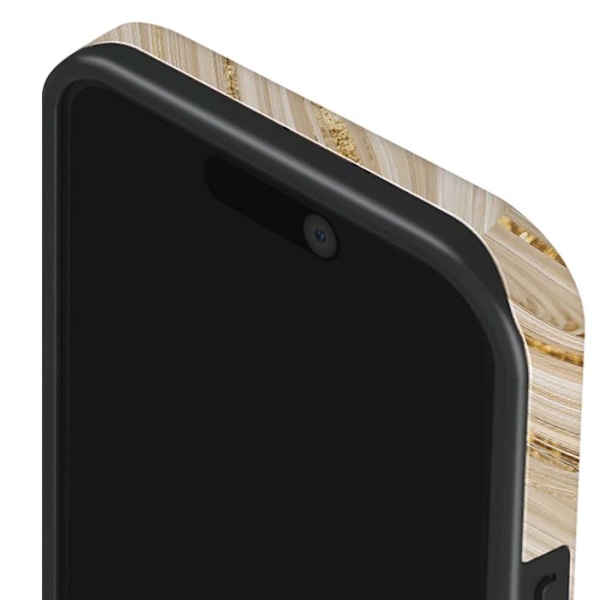 Coque til iPhone 14 Pro Max Elegant Mønster Full Glam Burga Guld Gul