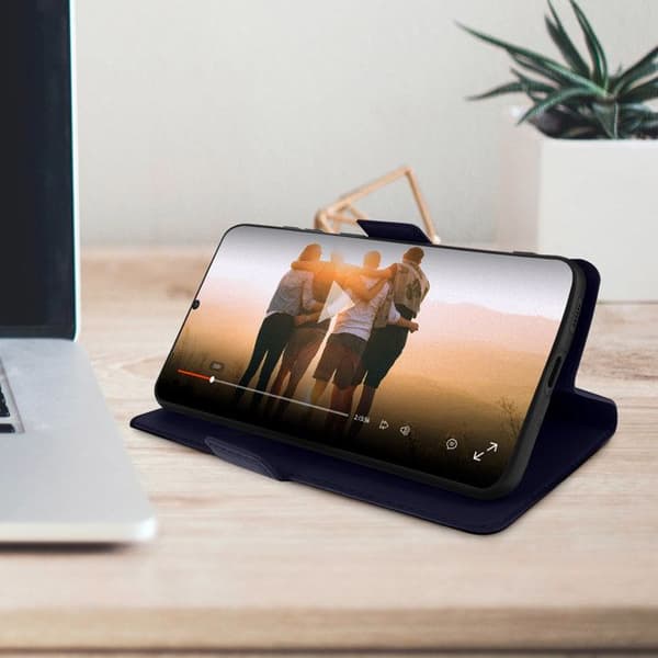 Samsung S20 Case Kortholder Video Support Double Tab Midnight Blue midnattsblå