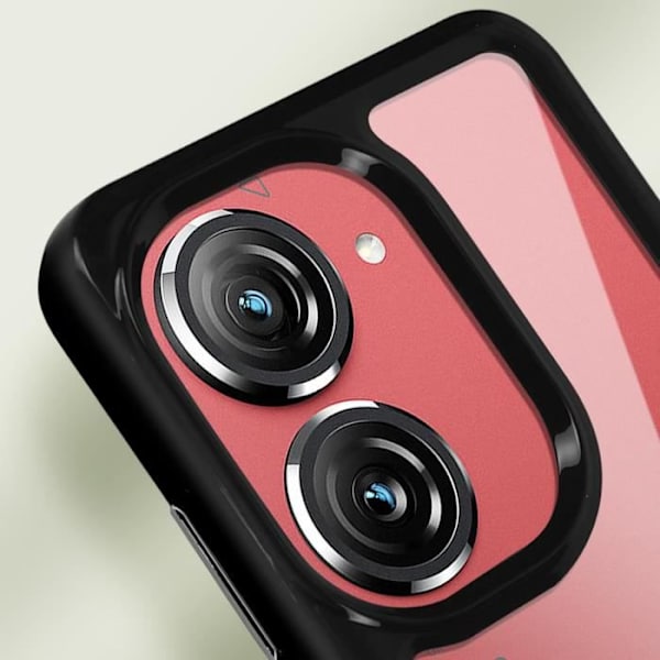 Etui - AVIZAR - Asus Zenfone 9 - Stødsikker - Sort - Stiv bagtil hævet kamerablok Svart