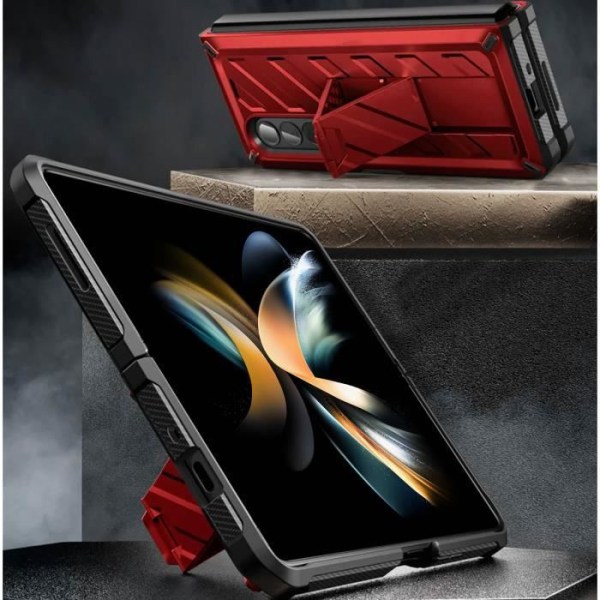 Fodral till Samsung Galaxy Z Fold 4 Multilayer Unicorn Beetle Pro Supcase Röd