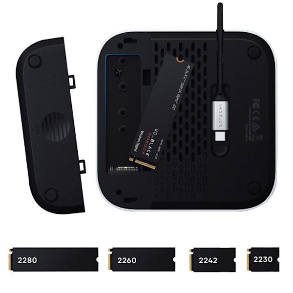 Station d'accueil til Mac Mini 2024 med USB C HUB og SSD-lagring Satechi