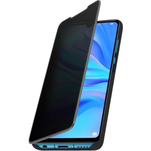 Housse - AVIZAR - Huawei P30 Lite - Etui Miroir - Translucent Klap - Mobilbeskyttelse Svart