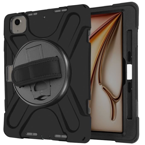 AVIZAR Stötsäker iPad Air 13 2024 Fodral - Svart remstödshandtag Svart