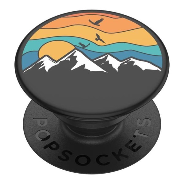Ring och universellt stöd - POPSOCKETS - PopGrip Mountain High - Svart - Infällbart - Videostöd Svart