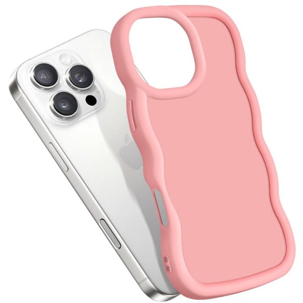 Coque - Candy - iPhone 16 Pro - Silikone Blød - Stødbeskyttelse - Moderne Design Rosa