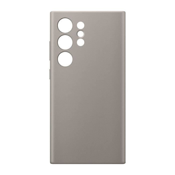 Fodral till Samsung Galaxy S24 Ultra Vegan Läderkamera Skyddad Samsung Grey Grå