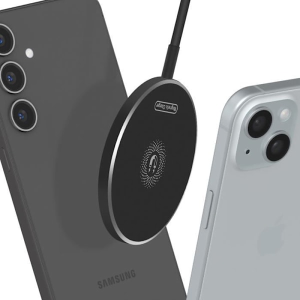 Langaton laturi - XO - 15W - Qi-yhteensopiva - Nopea lataus - USB-C Svart