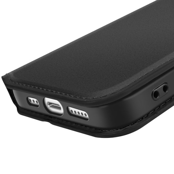 iPhone 16e Fodral med Kortfack och Videohållare Svart Svart