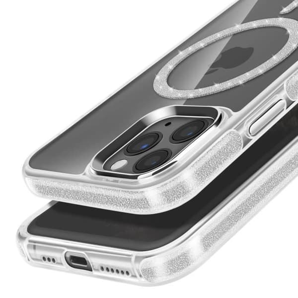 Coque MagSafe - Silikone - iPhone 11 Pro - Glitrende Sølv - Stødafvisende - Elegant Grå