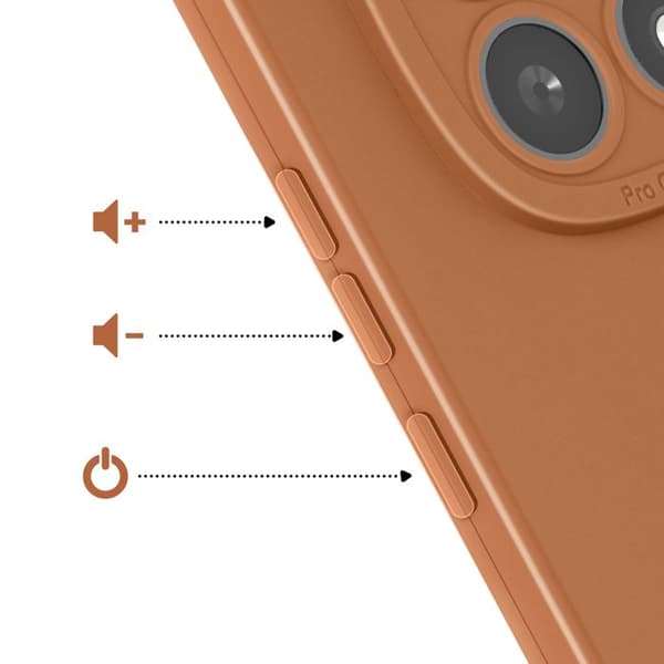 Silicone Cover til Redmi Note 15 med Forstærkning til Kamerablok Brun brun
