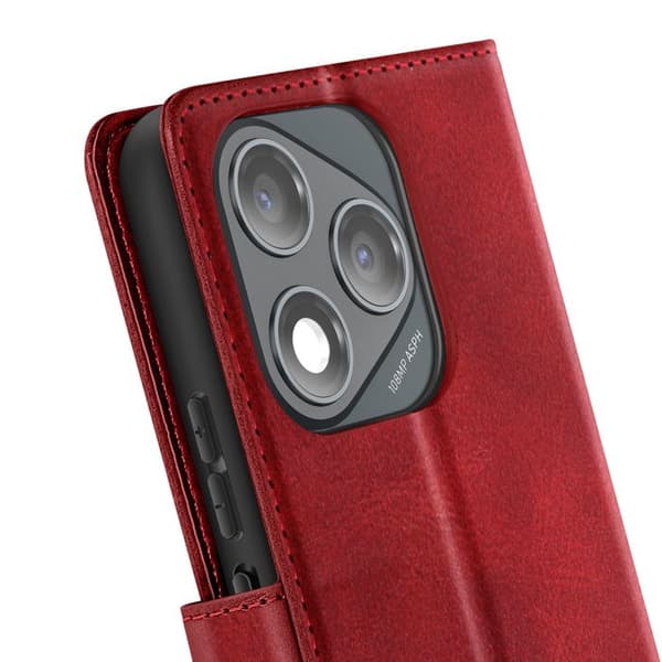 Cover til Honor 400 Lite - AVIZAR - Rød - Kunstlæder - Video support - Håndledsrem Röd