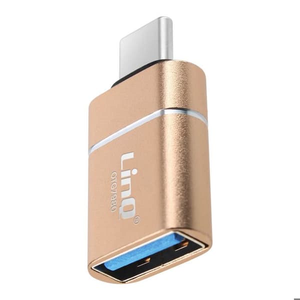 OTG USB-adapter - LINQ - USB til USB C - Gylden - Kompakt - 5 Gbps