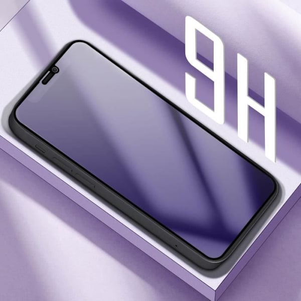 Skærmbeskytter - AVIZAR - iPhone 12 Pro Max - Hærdet glas - Anti-blåt lys - Ridsefast Svart