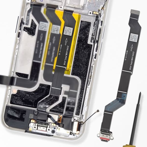 USB-C Opladerconnector - RELIFE - Nothing Phone 2a/2a Plus - Sort - Nem Installation - 10g Svart