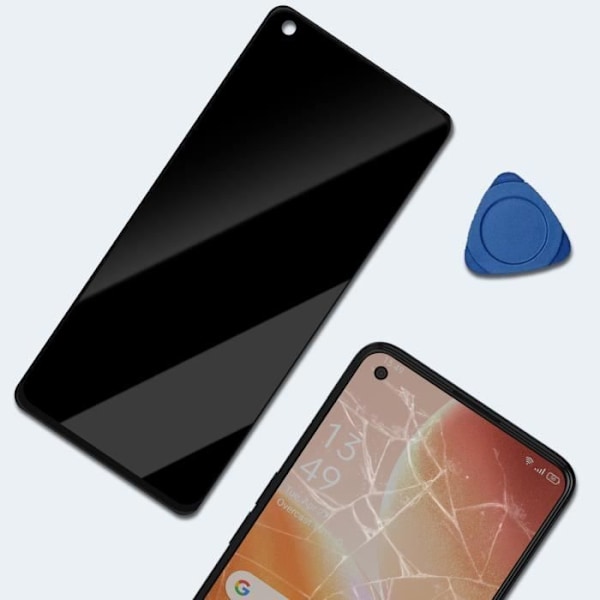 LCD-skärm och pekglas för Oppo Find X3 Lite Black Svart