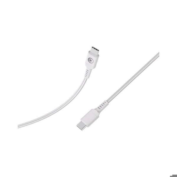 USB-C-kabel - BigBen - 1,2 m - 3A - Power Delivery 60W - Vævet Hvid