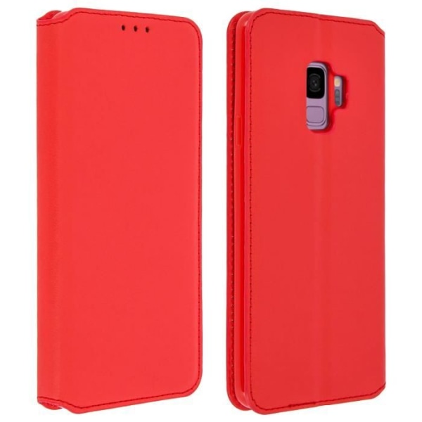 Etui Folio - Samsung - Galaxy S9 - Ekologiskt läder - Röd - Ställfunktion Röd