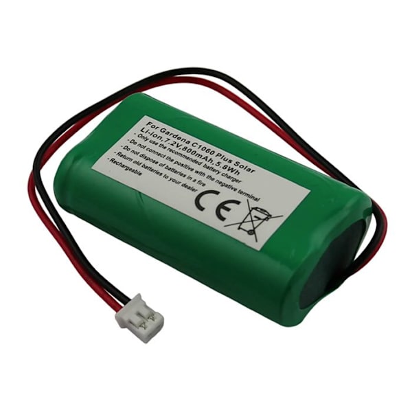 Batteri til Erstatning for Gardena C1060 Plus Solar Li-ion 7,2V 800mAh 5,8Wh