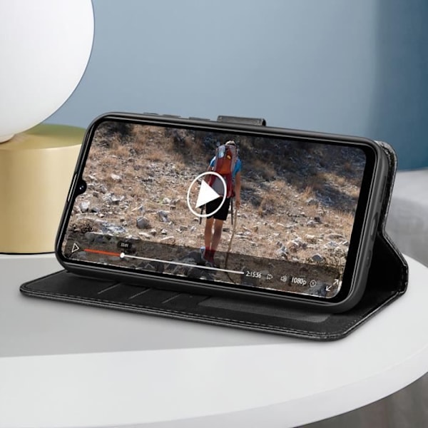 Kotelo Xiaomi Redmi 14C Wallet Flipille ja Stable Video Support Mustalle Svart