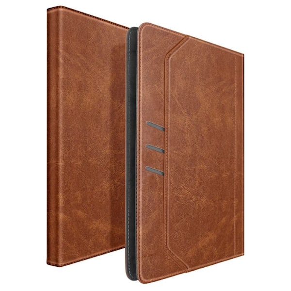Retro Tablet Case 10 inches Adjustable Stand and Dark Brown Card Holder