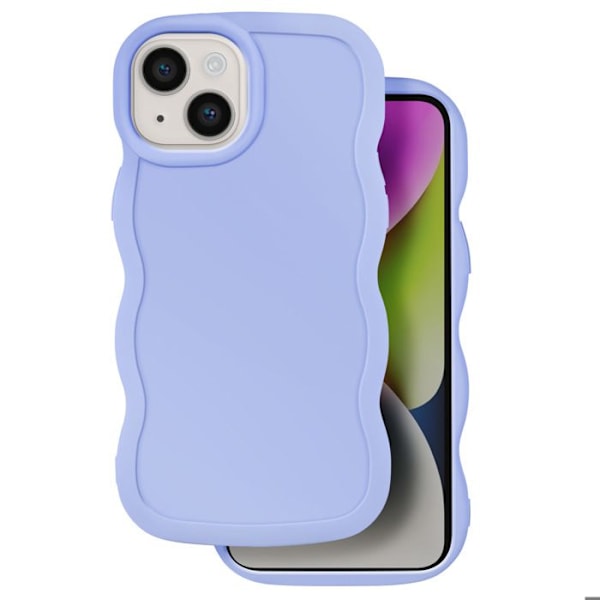 Coque til iPhone 14 Silikone Stødabsorberende Candy Lavender-serie Lila