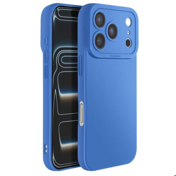 Siliconfodral för iPhone 17 Pro med förstärkt kamerablock Blå Blå