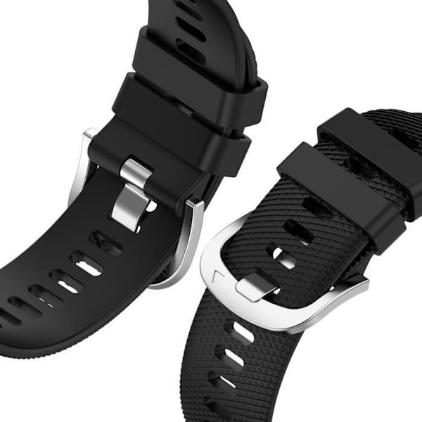Armbånd til Samsung Galaxy Watch Active 2 40mm - AVIZAR - Sort - Tekstureret silikone Svart
