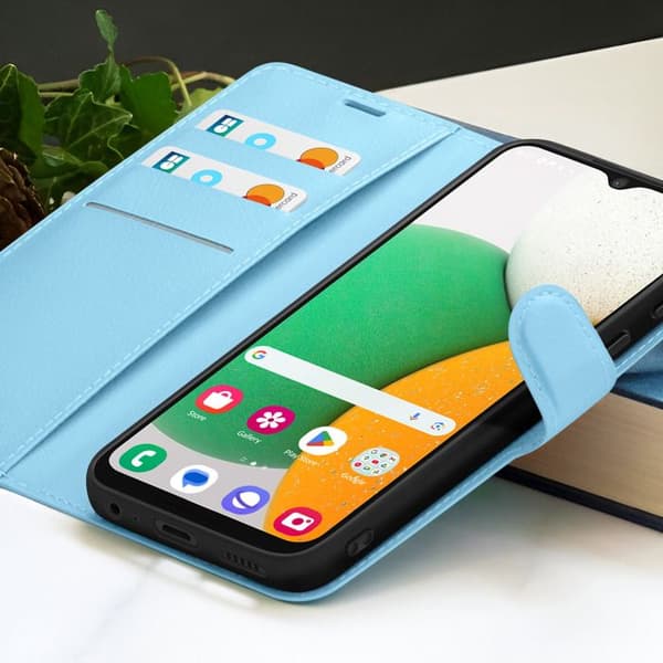 Plånboksfodral för Galaxy A03 Core med Stöd och Magnetisk Flik Zanaé Ljusblå Blå