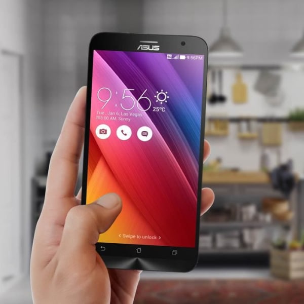 Asus Zenfone 2 (ZE500CL) LCD-skärm Komplett Touch Block-kompatibel - Svart Svart