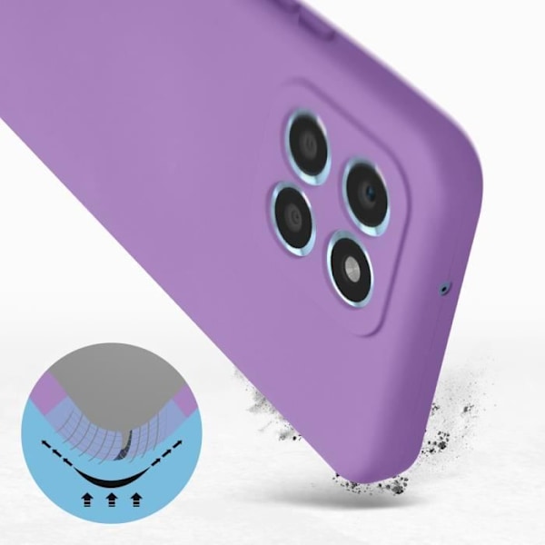 Fodral för Honor X6 och Honor X8 5G Halvstyv Soft-touch Tunn Lila Lila