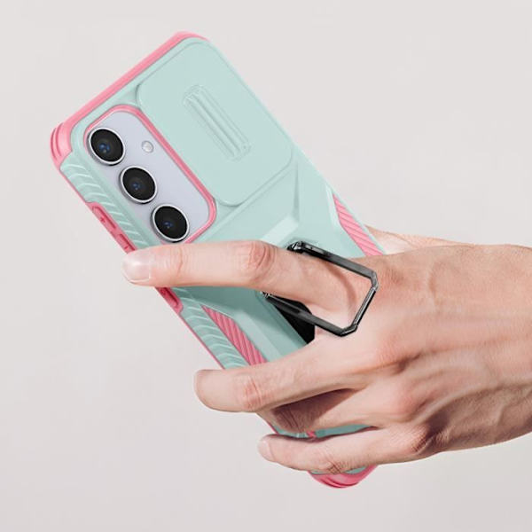 Cover til Samsung Galaxy S24 Ring Support Kamera Cover Turkis Grön