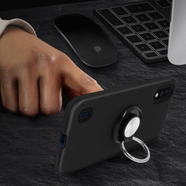 Coque Antichoc - Samsung - Galaxy A01 - Bære-ring - Video-støtte - Sort Svart