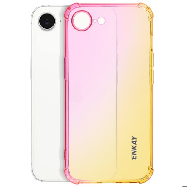 Coque en silikon för iPhone 16e Gradient Enkay Roséguld Rosa