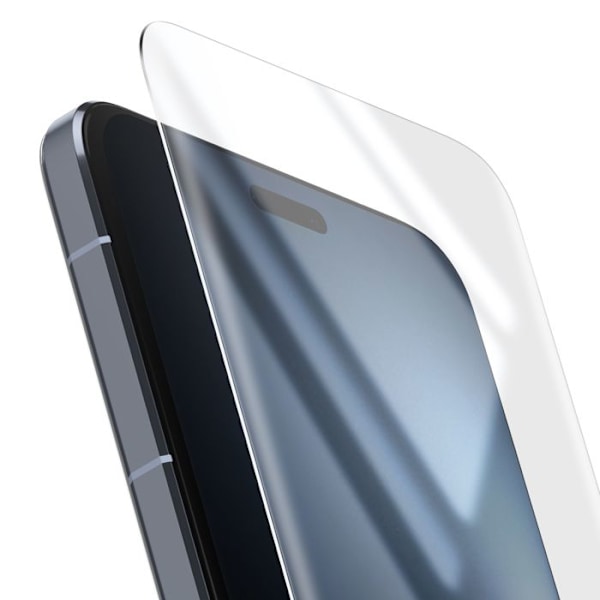 Härdat glas för Honor Magic 7 Pro i anti-repa böjd transparent. Vit