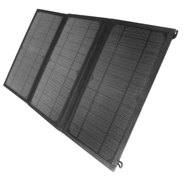 Universal Solar Charger USB + USB-C 18W Foldbar og Vandtæt Sort