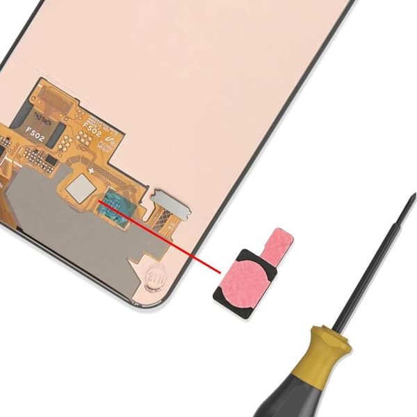 Originalt Fingeraftryksklæbemiddel til Galaxy A55 / A35 Service Pack Samsung Sort Svart