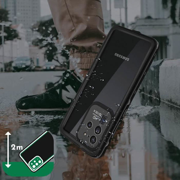 Coque - REDPEPPER - Samsung Galaxy S20 Ultra - Vandtæt - Stødabsorberende - Indbygget skærmbeskyttelse Svart
