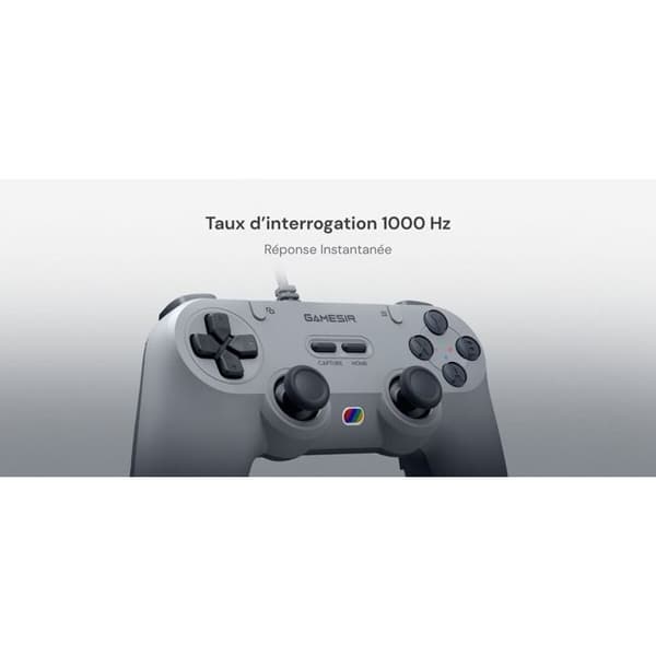 Kablet controller - GAMESIR - GameSir T3 Tegenaria Lite - USB 1000 Hz - Hall Effect sticks - Programmerbare bagknapper Vit
